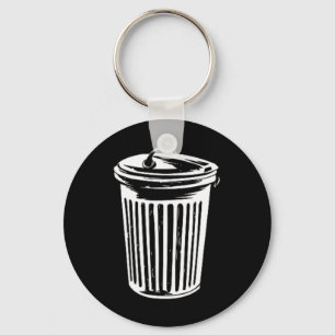 Trash Can Halloween kostuumgarage kan prullenbak k Sleutelhanger