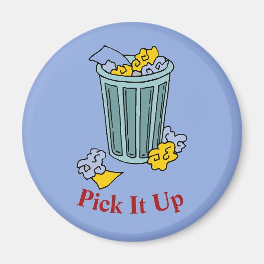 Trash Can Icon Magnet Magneet (Voorkant)