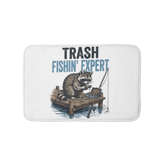 Trash Fishin' Expert Raccoon Badmat (Voorkant)