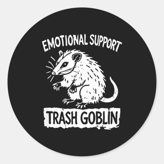 Trash Goblin Ssum Emotional Suprt Funny Meme Ronde Sticker (Voorkant)