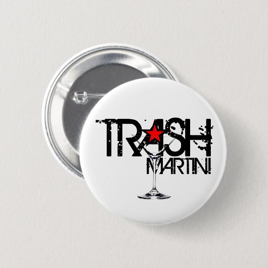 Trash Martini Black Logo Button (Voorkant /achterkant)