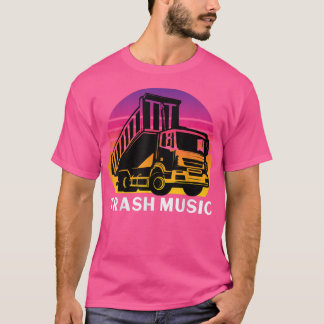 Trash Music Garbage Truck  80s Style T-shirt