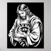 Trash Panda Jesus Raccoon Trashed Racoon Animal Ra Poster (Voorkant)
