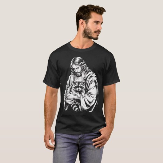 Trash Panda Jesus Raccoon Trashed Racoon Animal Ra T-shirt (Voorkant volledig)