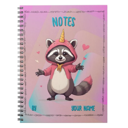 Trash Panda Notebook - Cahier - Personnalisable (Devant)