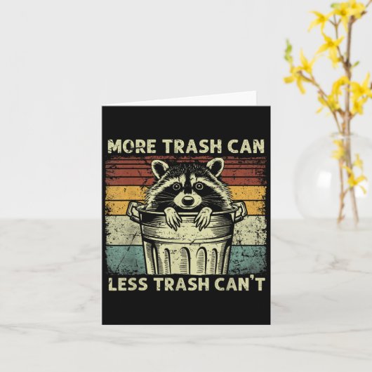Trash Panda Raccoon It's Called Trash Can Not Tras Kaart (Gele Bloem)