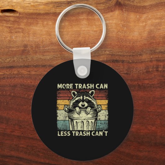 Trash Panda Raccoon It's Called Trash Can Not Tras Sleutelhanger (Voorkant)