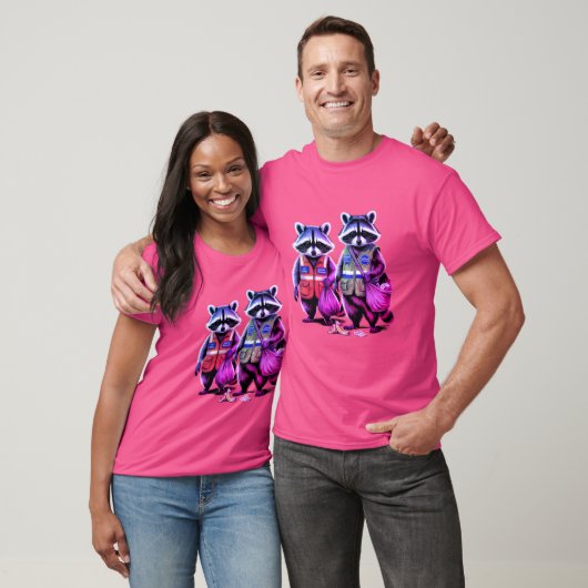 Trash Pandas: Neon getint dynamisch duo T-shirt (Unisex)