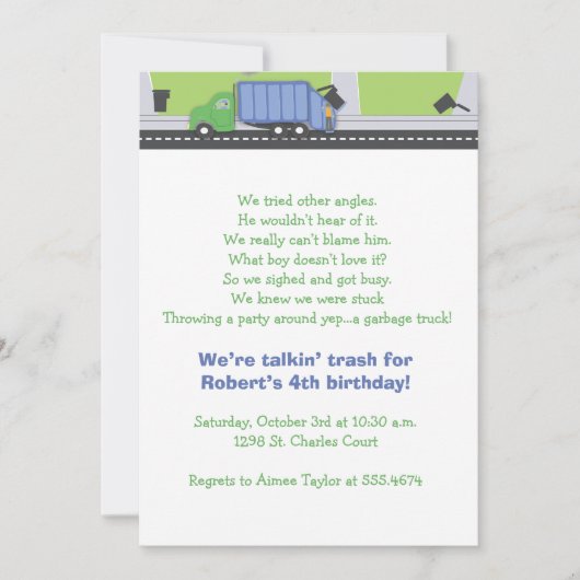 Trash Talking Birthday Kaart (Voorkant)