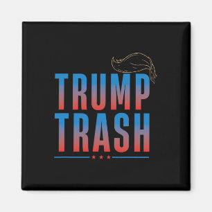 Trash Trump 2024 Grunge Garbage voor Trump Funny T Magneet
