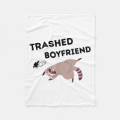 Trashed Boyfriend, Funny Trashed Panda Couples Pre Fleece Deken (Voorkant)