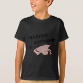 Trashed Boyfriend, Funny Trashed Panda Couples Pre T-shirt (Voorkant)