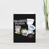 Trashed Panda Drunk Racoon Party Animal Meme Funny Kaart (Voorkant)