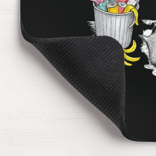 Trashed Panda Drunk Racoon Party Animal Meme Funny Muismat (Hoek)