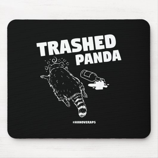 Trashed Panda Drunken Raccoon Funny Meme  Muismat (Voorkant)