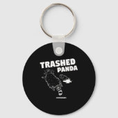 Trashed Panda Drunken Raccoon Funny Meme  Sleutelhanger (Voorkant)
