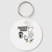 Trashed Panda, Funny Drunk Raccoon, Trash Panda Hu Sleutelhanger (Voorkant)