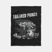 Trashed Panda Funny Drunk Racoon Cool Animals Grap Fleece Deken (Voorkant)