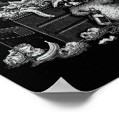 Trashed Panda Funny Drunk Racoon Cool Animals Grap Poster (Hoek)