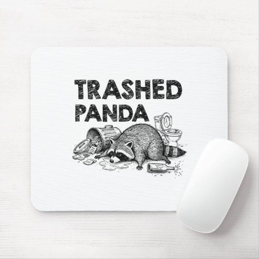 Trashed Panda Funny Drunk Racoon Gets Drunk Meme F Muismat (Met muis)