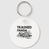 Trashed Panda Funny Drunk Racoon Gets Drunk Meme F Sleutelhanger (Voorkant)