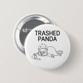 Trashed Panda Funny Drunk Racoon Ronde Button 5,7 Cm (Voorkant /achterkant)