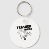 Trashed Panda Funny Drunk Racoon  Sleutelhanger (Voorkant)