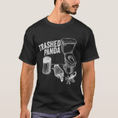 Trashed Panda Funny Drunk Racoon  T-shirt (Voorkant)