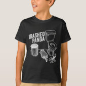 Trashed Panda Funny Drunk Racoon  T-shirt (Voorkant)