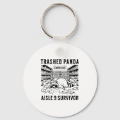 Trashed Panda Liquore Funny Hangover Crazy Drunk R Sleutelhanger (Voorkant)