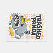 Trashed Panda New Year 2026 Funny Drunk Raccoon  Fleece Deken (Voorkant (Horizontaal))