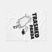 Trashed Panda Raccoon Funny Raccoon Gets Drunk Rac Fleece Deken (Voorkant (Horizontaal))