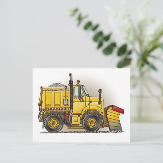 Trauck Post Card bij sneeuwploeg Briefkaart (Staand voorkant)