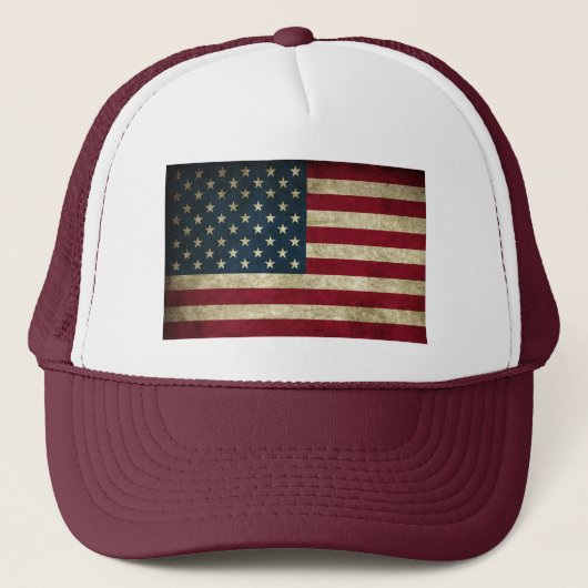 Traucker Hat/Amerikaanse vlag Trucker Pet (Voorkant)