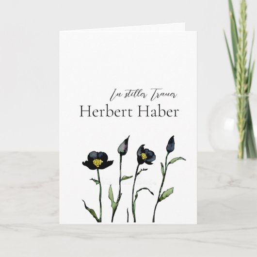 Trauerkarte floral kaart (Voorkant)