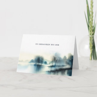 Trauerkarte "In Gedanken bei dir" Kaart