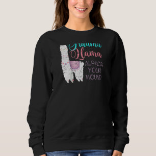 Trauma Llama Alpaca Your Wound Nurse Raglan Trui