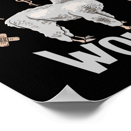 Trauma Llama EMT Design Medic EMS Alpaca Poster (Hoek)