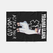 Trauma Llama Emt Design Medic Ems Alpaca Uw wond Fleece Deken (Voorkant (Horizontaal))