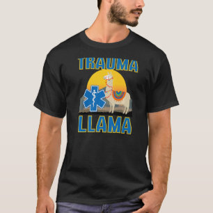 Trauma Llama Verjaardag Mannen Vrouwen Kinder EMT  T-shirt