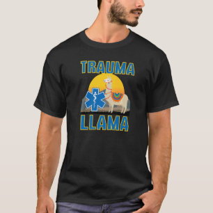 Trauma Llama Verjaardag Mannen Vrouwen Kinder EMT  T-shirt