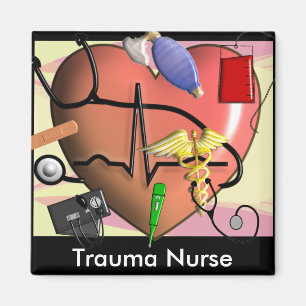 Trauma Nurse Art Gifts Magneet