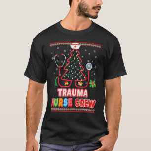 Trauma Nurse Crew-kerstboom Stethoscoop Sweat T-shirt