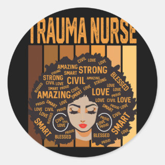 Trauma Nurse Powerful Black History Month Black Pr Ronde Sticker