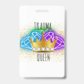 Trauma Queen Badge Houder (Achterkant)