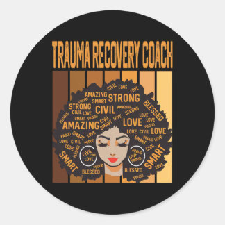 Trauma Recovery Coach Powerful Black History Month Ronde Sticker