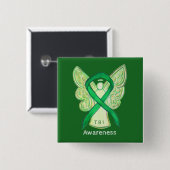 Traumatic Brain Injuries (TBI) Angel Awareness Pin Vierkante Button 5,1 Cm (Voorkant /achterkant)