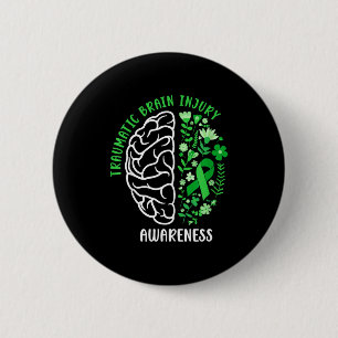 Traumatisch hersenletsel bewustzijn bloemen tbi ronde button 5,7 cm