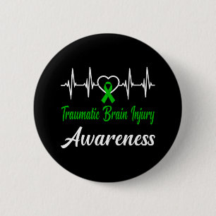 Traumatisch hersenletsel bewustzijn liefde hartsla ronde button 5,7 cm