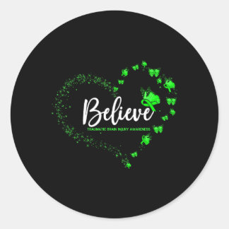 Traumatisch Hersenletsel Bewustzijn Vlinder Geloof Ronde Sticker